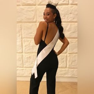 Low Back Charlotte Russe Black Jumpsuit